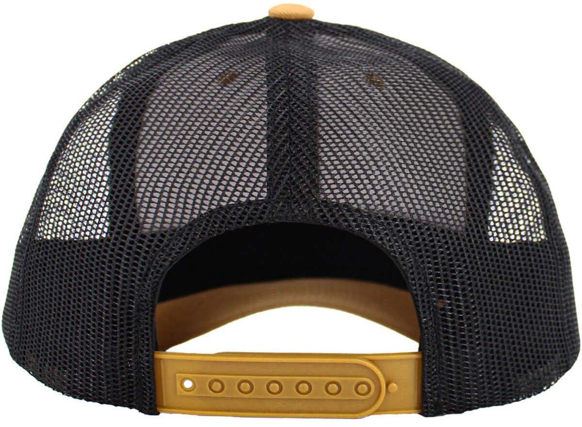 Timber Black Two Tone Classic 6 Panel Trucker Mesh Snapback Back View
